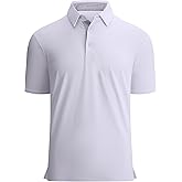 Alex Vando Mens Golf Shirt Moisture Wicking Quick-Dry Solid Short Sleeve Polo Shirts for Men