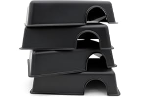 JIHAQUA Reptile Hide Box Snake Hide Feel Secure and Safe, Gecko Hide (Black, Large 4 pcs)