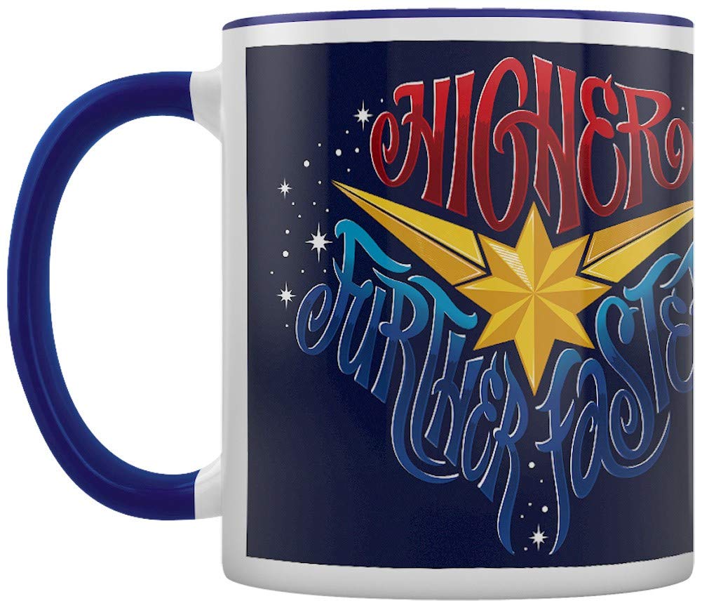 Captain Marvel (Higher Further Faster) Blue Inner C Mug