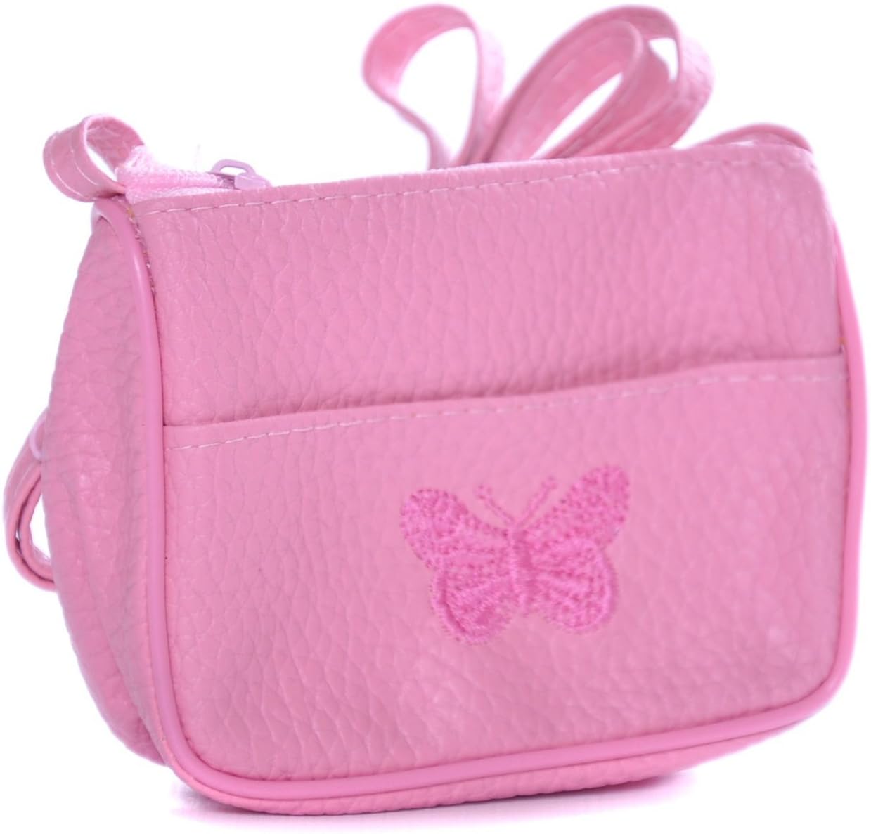 Little Girls Butterfly Embroidered Small Shoulder Handbag/Purse - Ideal Stocking Fillers for Girls (Pink)