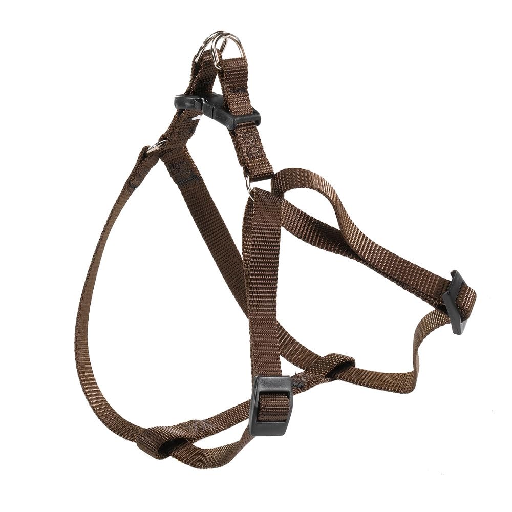 Ferplast Dog Harness Large Size EASY L, Adjustable Dog Harness, Easy to Wear, 54-78 cm. Brown