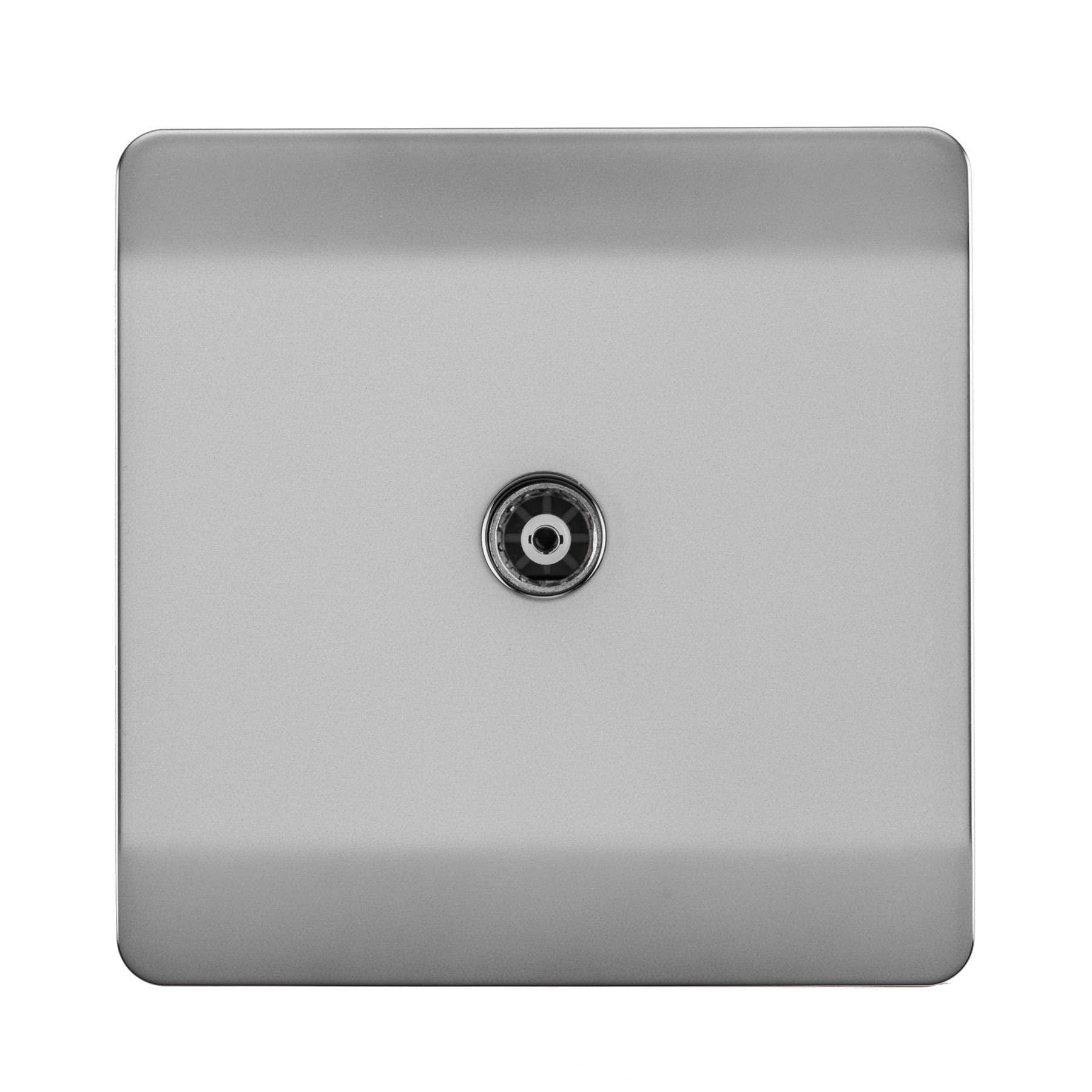 Trendi Artistic Modern Glossy Tactile TV Socket Stainless Steel