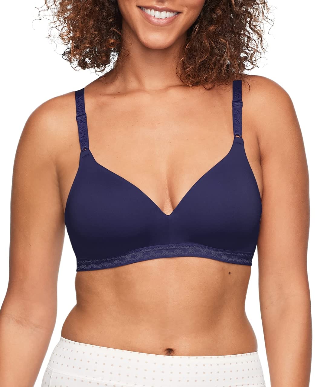 Photo 1 of Warner's Women's Cloud 9 Super Soft Wireless Lightly Lined Comfort Bra, Evening Blue, 38C