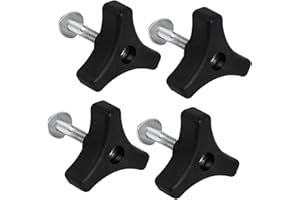 Lawn Mower Handle Bolts 4 Sets T-Handle Nut Screw Bolts Triangular Handle Fastening Screw Set Universal Fixing Nut Replacemen