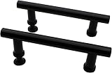 KEABATH Black Shower Door Handle 2 Pack 145mm Center Hole to Hole 210x80x19mm view 1