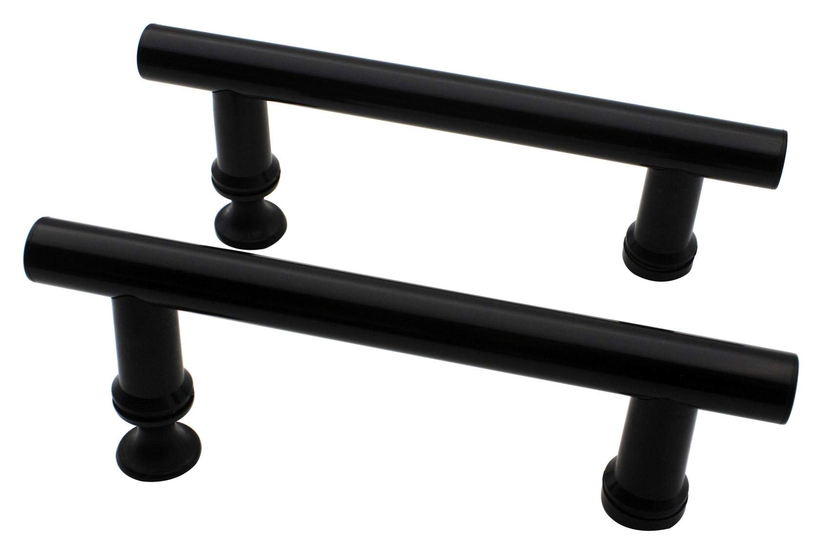 KEABATH Black Shower Door Handle 2 Pack Shower knob Shower Door Pull Handle Parts Replacement 145mm Hole to Hole Glass Door Handle knob(Black)