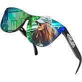 ROCKNIGHT Driving Fashion HD Polarized UV400 Protection Anti Glare Sunglasses TR90 Frame Lightweight Beach Hiking