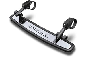 SHEJISI UTV Mirrors, Aluminum Alloy Material,2024 New RZR Rear View Mirror for 1.5" to 2" Inch Roll Cage, Adjustable for Best View, Compatible with Polaris RZR,Kawasaki Mule, Honda Pioneer,Can am X3