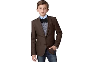 YAVAKOOR Tweed Herringbone Boys Blazer Classic Jacket for Boy Casual Jacket Formal Tweed Patterned Sport Coat