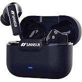 SANSUI Earbuds Wireless Bluetooth 5.4,ANC Noise Cancelling IPX4 Waterproof Stereo Headphones,up to 28 Hours of Battery Life,Deeper Bass,ENC Mics,W28, Secret Night Blue