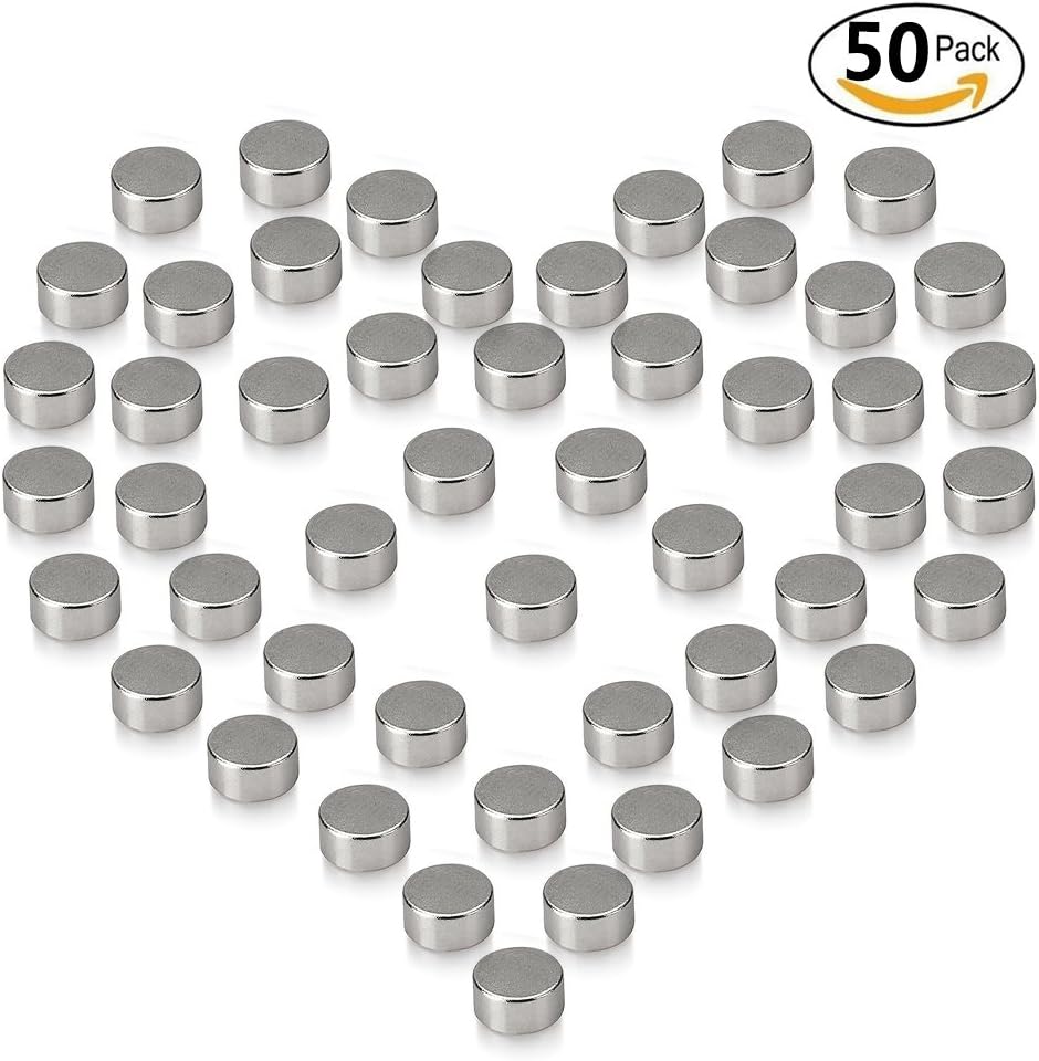 52pcs Neodymium Magnets,OLSMART 10x2 mm Mini Round Magnets Neo Neodymium for Arts, Crafts, Hobbies, Home and Office