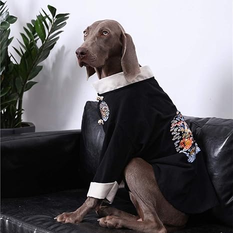 Amazon Co Jp Sxnyly イヌはラブラドール ゴールデンレトリバー ハスキー小 中 大ペット衣類に適した大型犬春と秋服唐スーツ服 Color 黒 サイズ S ホーム キッチン