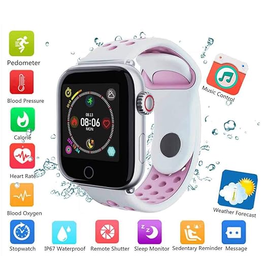 Hamkaw Y7 Fitness Tracker Reloj inteligente 1.3 pulgadas TFT Color ...