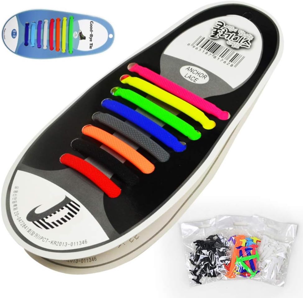 Balight No Tie Shoe lace for Kids and Adults Stretchy Silicone Tieless