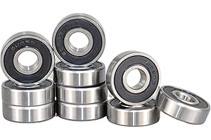 KABOBEARING 608-2RS Bearing 8x22x7mm Double Rubber Sealed Chrome Steel Ball Bearing ABEC-5 Z3V3 Level 10pcs