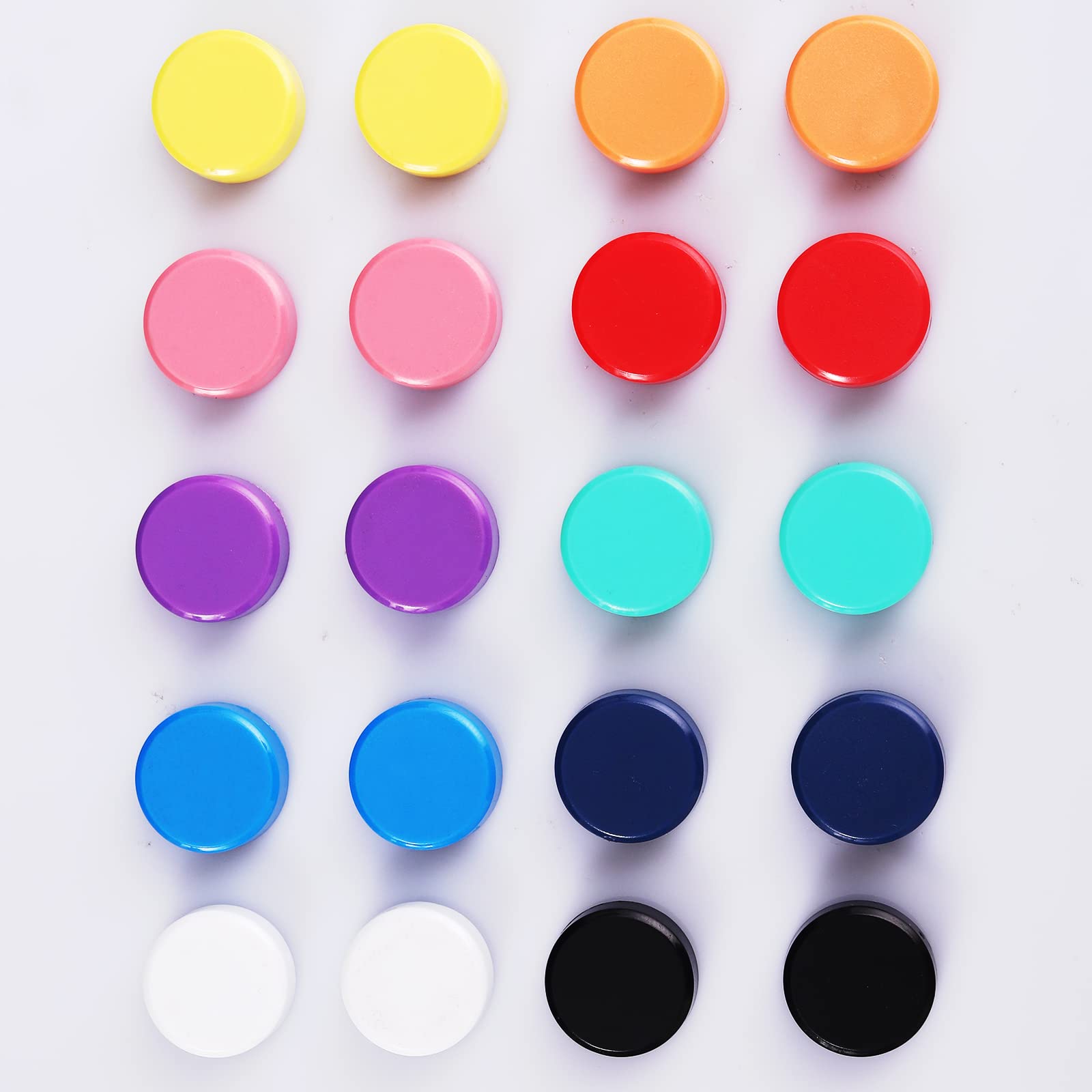 ZDZBLX Fridge Magnets, 20 Pack 10 Colors Magnets for Whiteboards, Strong Magnet, Colorful Mini Small Magnet, Round Cute Magnets for Crafts, Notice Board, Kitchen, Office, Classroom, School (Assorted)