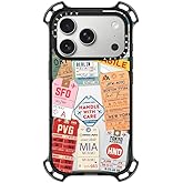 CASETiFY Bounce iPhone 17 Pro Case [Shockproof/Compatible with Magsafe / 21.3 ft. 7X Military Grade Drop Protection] - AirTags - Clear Black