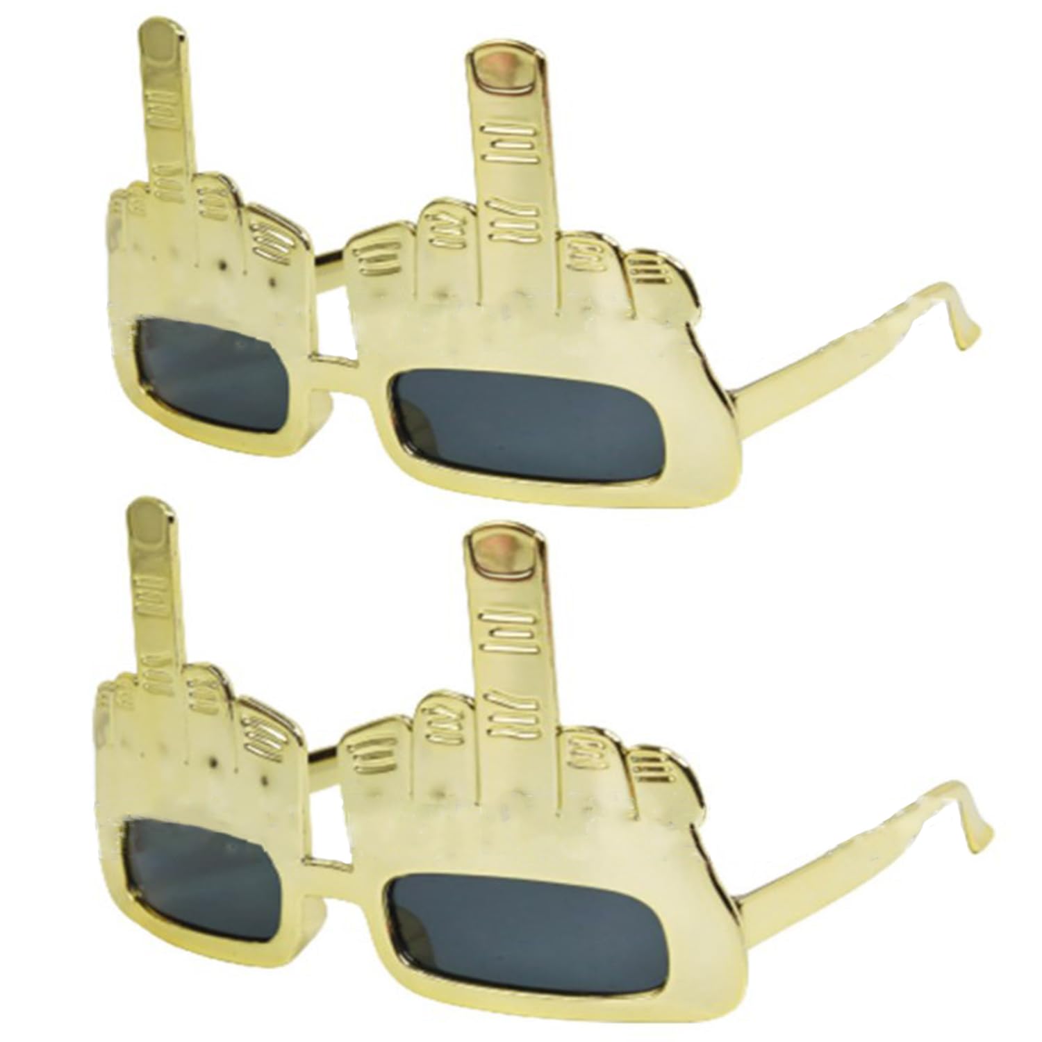 XNHIU 2Pcs Party Sunglasses Middle Finger Glasses Creative Glasses Funny Eyeglasses Decoration Halloween Party Supplies