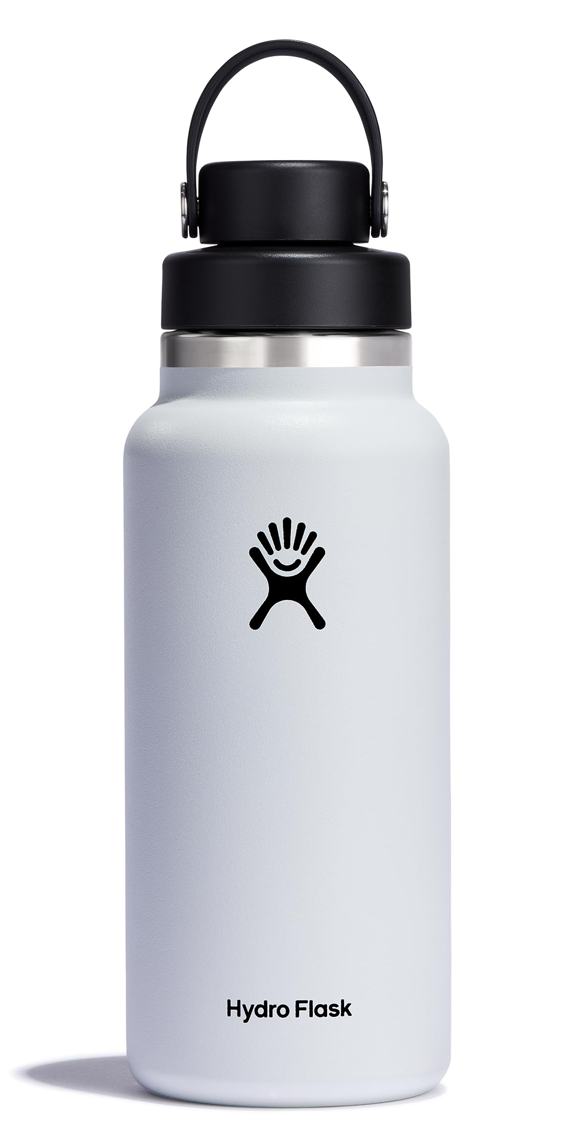 Hydro Flask Water Bottle - Insulated Stainless Steel - Wide Mouth Chug Lid, Non Spill, Leakproof in 32 Oz White Image
