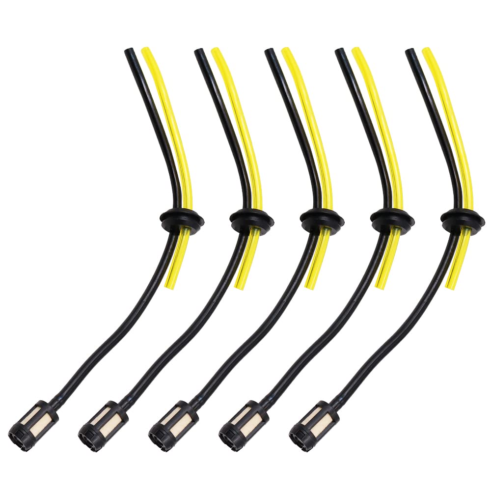VOANZO 5PCS Universal fuel line petrol lawnmower accessories Fuel Hose Pipe with Pipe Filters for Strimmer Brush Cutter