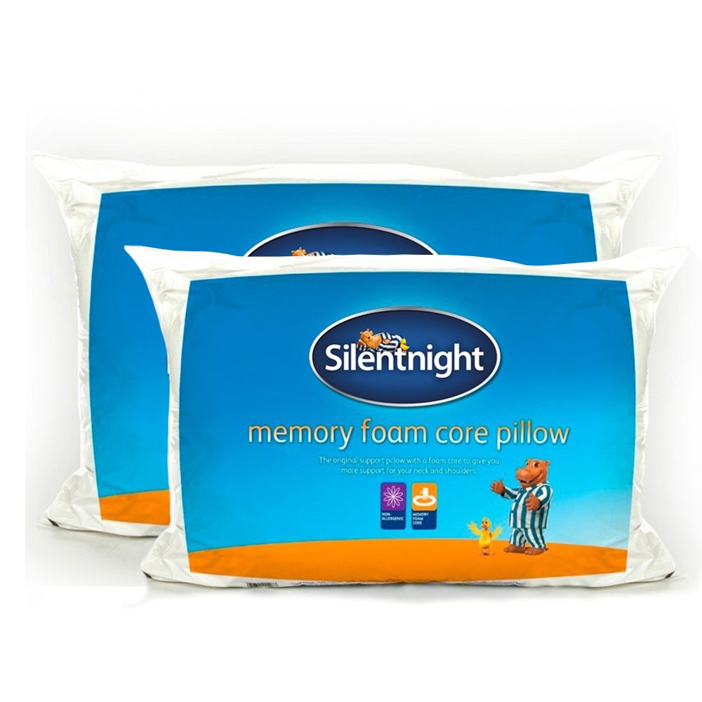 Branded Bedding Silentnight Memory Foam Core Pillow 4 Pack
