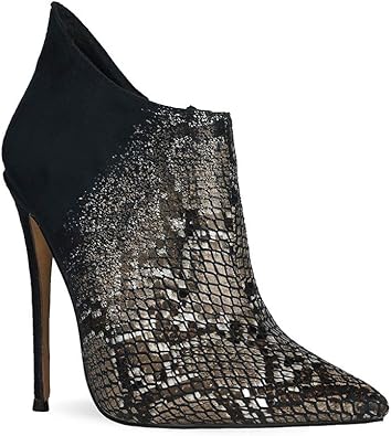 snakeskin booties womens