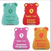 Happy Wax Beach Mix Hanging Car Cub Air Fresheners Infused with Natural Essential Oils, 4 Ct. Variety Pack - Contains Coastal