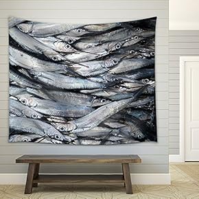 Plenty of Sea Fish - Fabric Wall Tapestry Home Decor - 51x60 inches