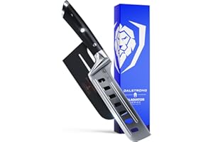 DALSTRONG Nakiri Asian Vegetable Knife - 6 inch Offset Blade - Gladiator Series Elite - Forged German High-Carbon Steel - She