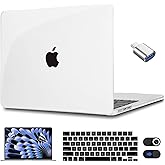 CISSOOK Compatible with MacBook Air 15 inch Case 2023 2024 2025 Release A2941 A3114 A3241, Transparent Protective Plastic Hard Shell Case Cover for MacBook Air 15 inch M2 M3 M4 Chip, Crystal Clear