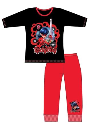 Miraculous Ladybug Kids Girls Ladybug Pyjamas Pjs Set Snuggle Cozy Tales Of Ladybug Cat Noir Kids Pyjama Bottoms And Top Ages 4 To 10 Years