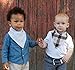 American Kiddo Baby Bandana Drool Bibs for Boys and Girls 100% Waterproof Organic Cotton With Snaps and Back Pocket (4-Pack) for Drooling and Teething Babies and Toddlers - Buckaroo Set