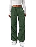 COPYLEAF Cargo Pants Women Elastic Waisted