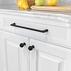 Amerdeco 10 Pack Matte Black Cabinet Pulls 7.5