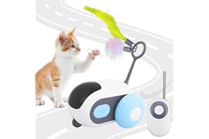 LELEAN Remote Control Cat Toy for Indoor Interactive Turbo Tail 2.0 Cat Toy Automatic Moving Eemote Mouse Smart Electric Teazys Cat Toy Mobile Car Toy