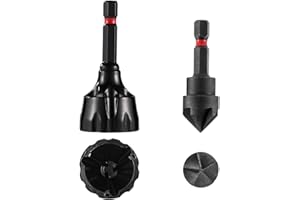 2pcs Deburring External Chamfer Tool, Premium Metal Steel External Deburring Chamfering Remove Burr Tool Drill Bit Set Quick 