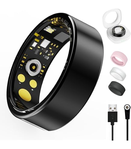 Amazon.com: Smart Ring with Vibration Alerts, health tracker ring with Body Temperature Monitor, Heart Rate, Sleep & Fitness Tracking, Waterproof Activity Ring for Men & Women, No App Fees (Silver, 10#) : Amazon.com: Smart Ring with Vibration Alerts, health tracker ring with Body Temperature Monitor, Heart Rate, Sleep & Fitness Tracking, Waterproof Activity Ring for Men & Women, No App Fees (Silver, 10#) :