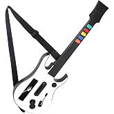 KYAYUGM Wii Guitar Compatible for Nintendo Wii, Supports for Guitar Hero and Rock Band Games. （Rock Band 1 is Not Supported）- White