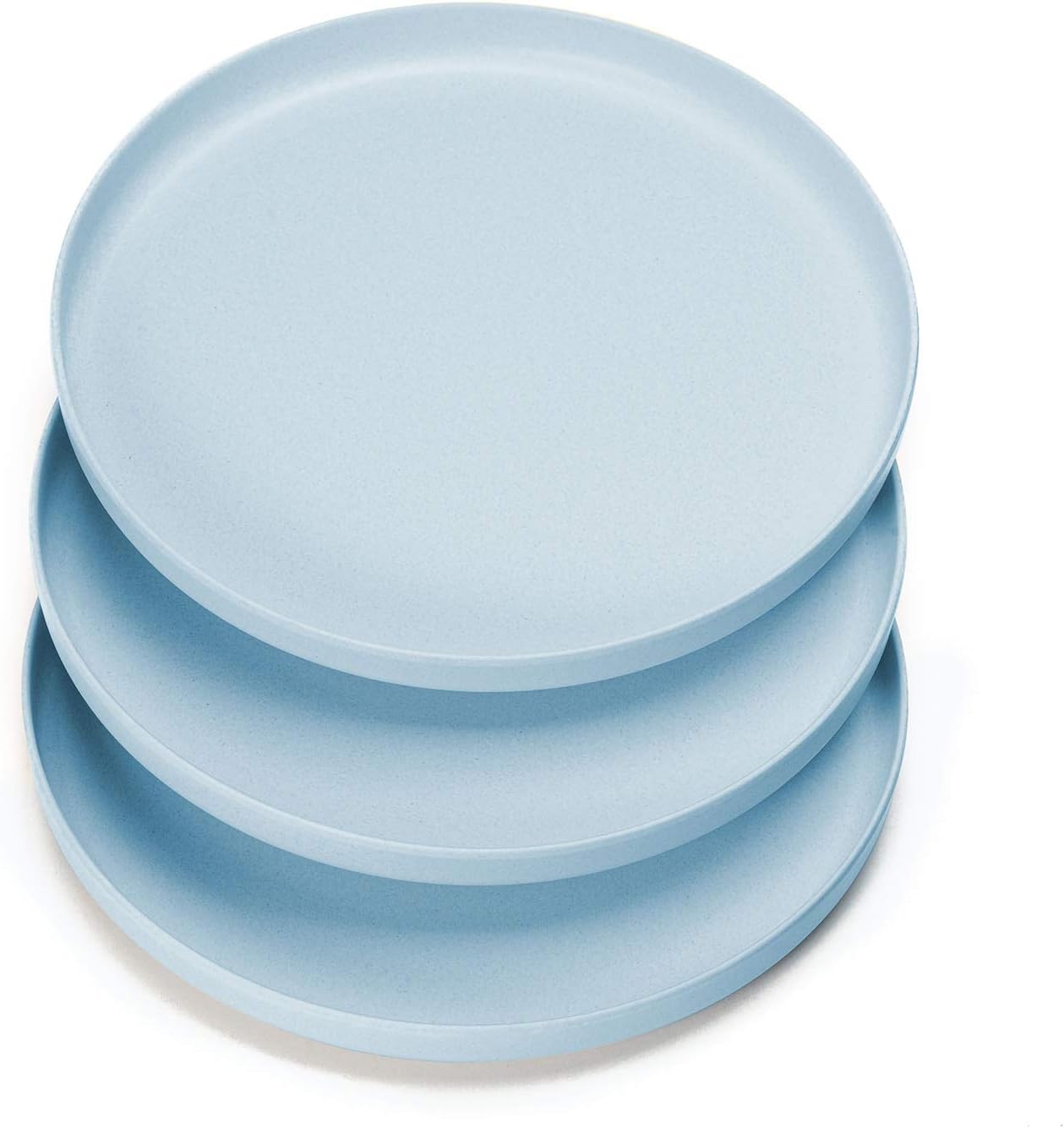 bambuswald© Sustainable Bamboo Plates with A Raised Rim - 3 Pack (Ø 20,5 x 1,5cm) - Dishwasher Safe & Lightweight Dinner Plates | Reusable Tableware Ideal for Picnic, Camping Or at Home