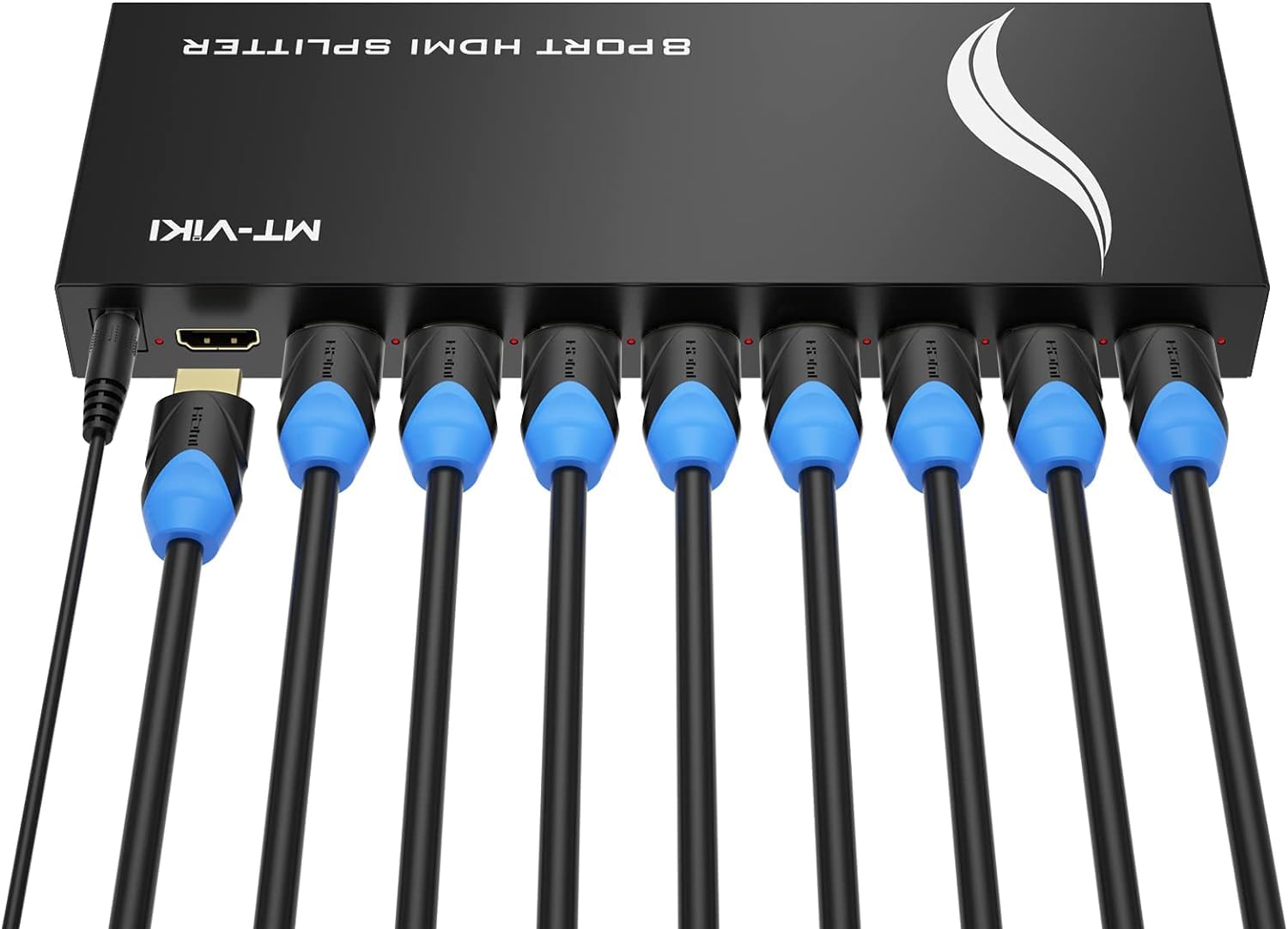 4K HDMI Splitter 1 in 8 out, 1 to 8 Distributor MT-VIKI 8 Way 1x8 For 8 Monitor HDTV CCTV 3D Supports EDID HDCP +UK Power Supply
