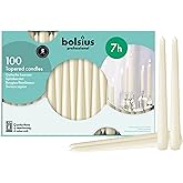 BOLSIUS Ivory Taper Candles 100 Count Bulk Pack - 10 Inch Dinner Candle Set - 7+ Burn Hours - Premium European Quality - Smooth Flame - 100% Cotton Wick - Smokeless & Dripless Household Candlesticks