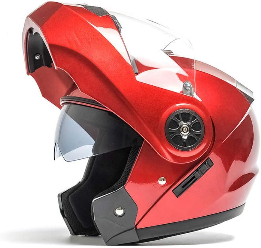 Double Lens Motorcycle Helmet Men Flip Up Anti-Fogging Half Face Motorbike Helmets Motocross Accessories Outdoor Mountain Road Moto Cap