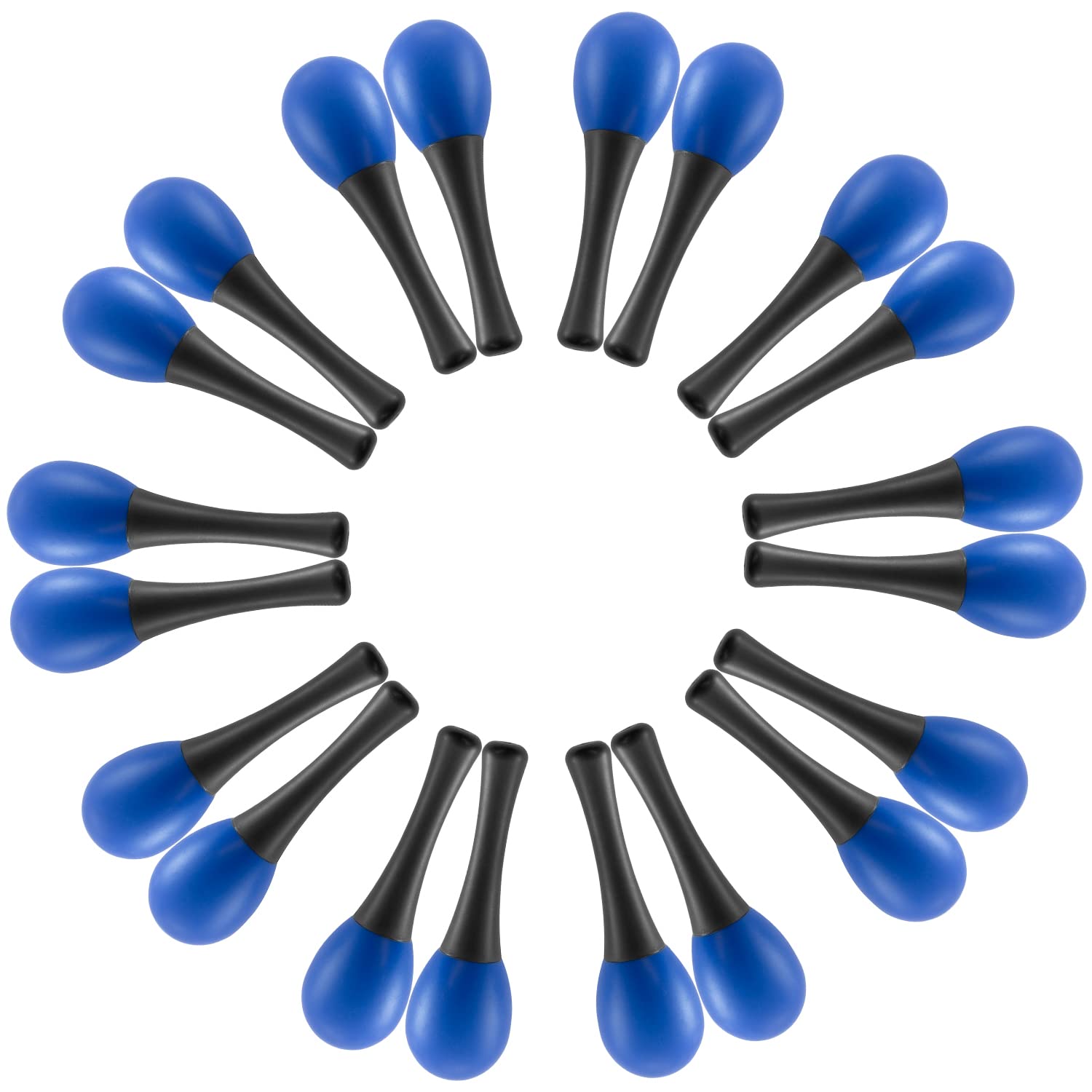 TIGER MAR28-10-BL Mini Egg Maracas - Childrens Percussion Shaker Instrument - Blue - Pack of 10 Pairs