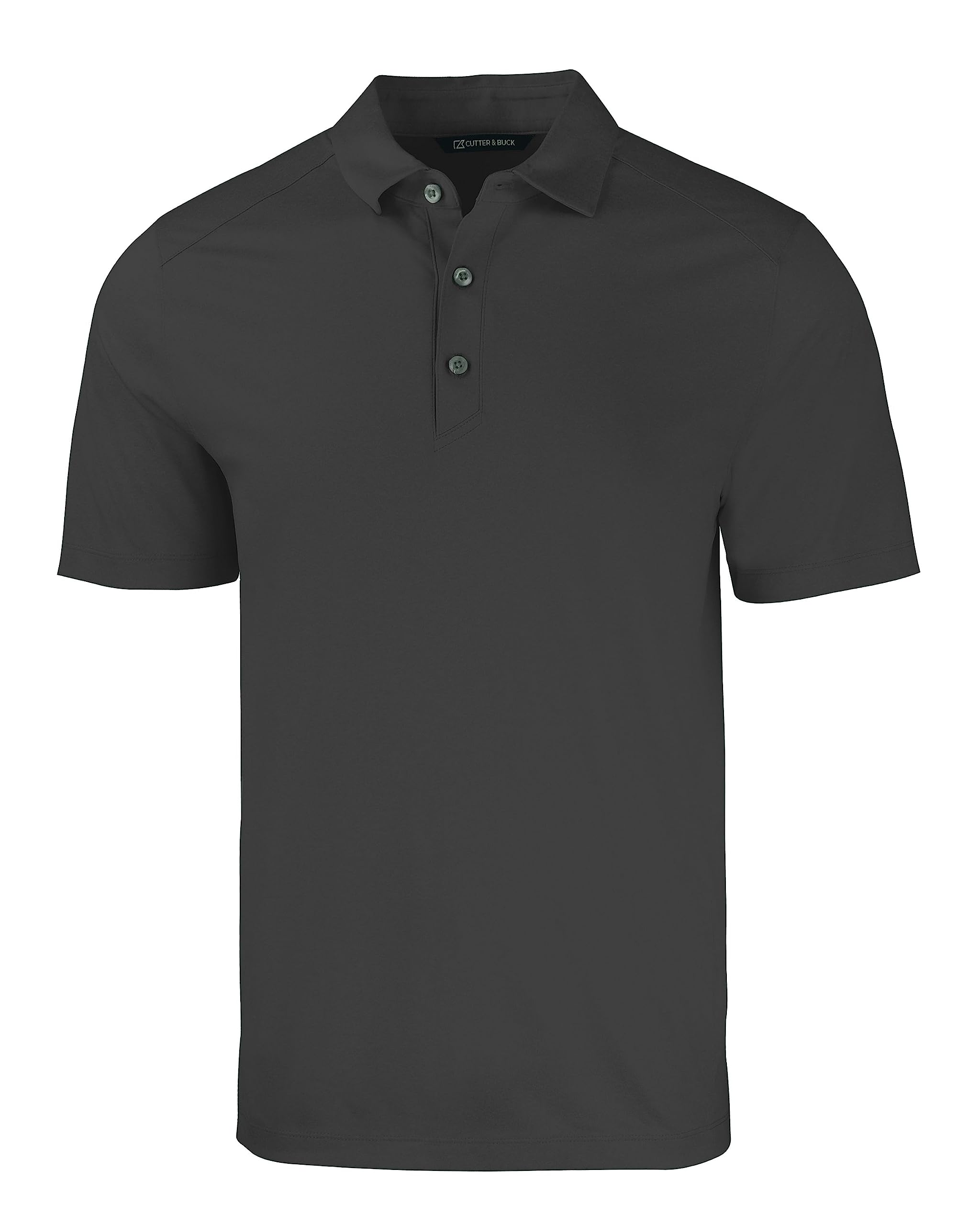 Cutter & Buck Forge Eco Stretch Recycled Mens Big & Tall Polo, Dark Black Heather, XLT