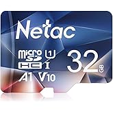 Netac 32GB Micro SD Card Micro Mini SD Card SDHC UHS-I Memory Card, High Speed TF Card up to 90MB/s - Full HD Video Recording