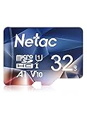 Netac 32GB Micro SD Memory Card, MicroSDHC Card UHS-I, 90/10MB/s(R/W), 600X, C10