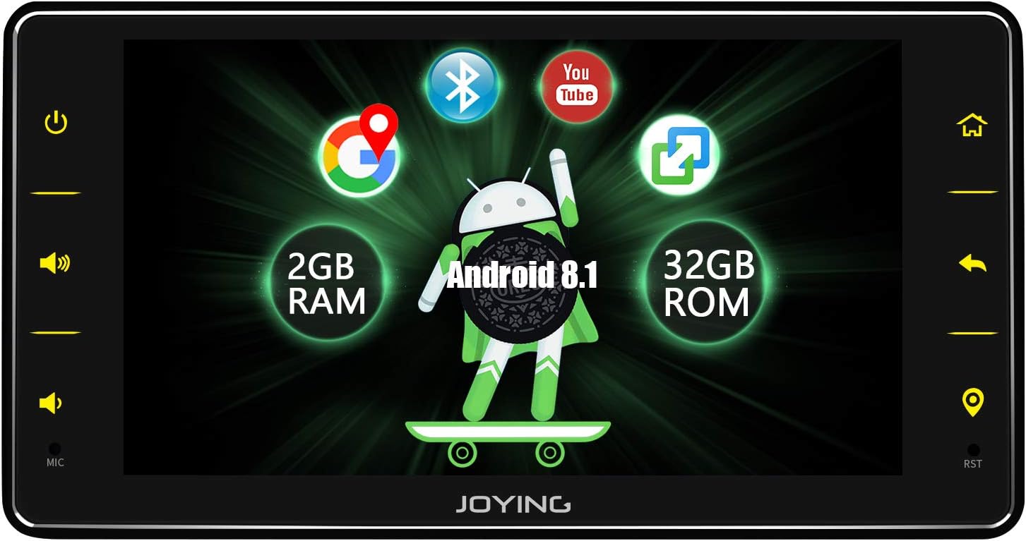 Joying Car Stereo 6.2 inch Single Din Android 8.1 2GB+32GB with DSP/Easyconnect/Fast Boot/SPDIF