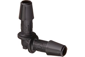 Eldon James L0-3BN Black Nylon Equal 90 Degree Elbow, 3/16" Hose Barb (Pack of 10)