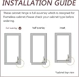 FURNIWARE 2 Pcs Soft Close Cabinet Hinges 110° Full Overlay Cupboard Steel view 6