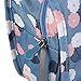 Multifunction Toiletry Cosmetic Bag Make up Kit Case Pouch Hanging Shaving Hook Travel Vacation Bathroom Organizer Carry On (Blue Flower)